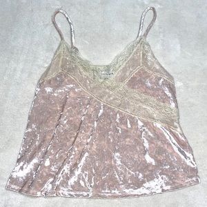 🌷Velvet Pink Cami Top